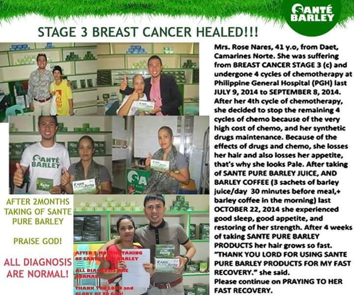 Sante Barley - Breast Cancer Stage 3 Testimonial
