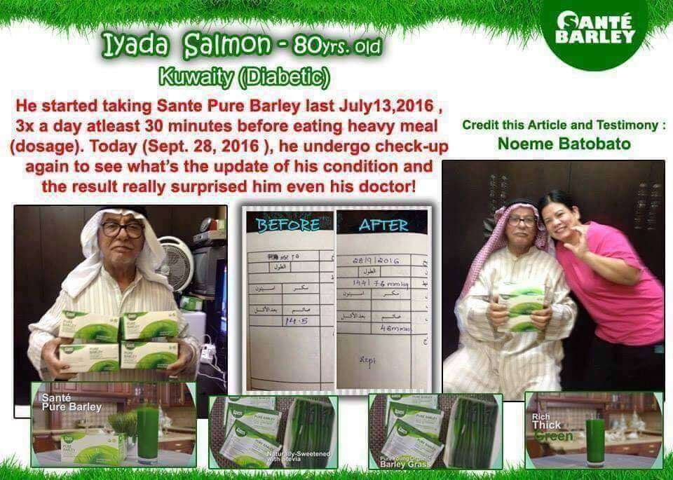 Sante Barley - Diabetic Patient Testimonial
