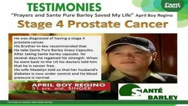 Sante Barley - Prostate Cancer Stage 4 Testimonial
