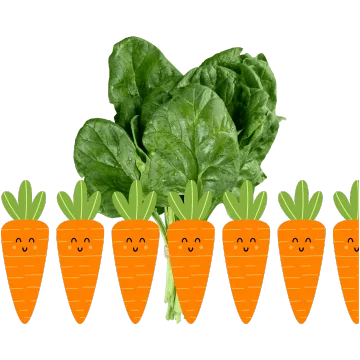 Barley Grass has 6.5x as much Carotene in Spinach